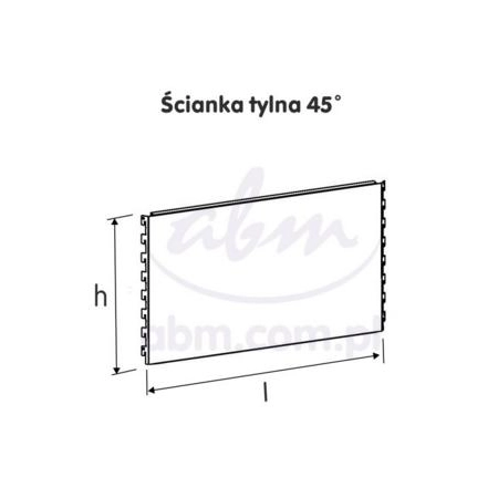 Ścianka tylna 45 stopni narożna wewnętrzna 40 cm